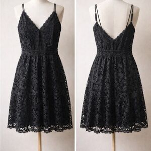Elegant Black Lace Dress